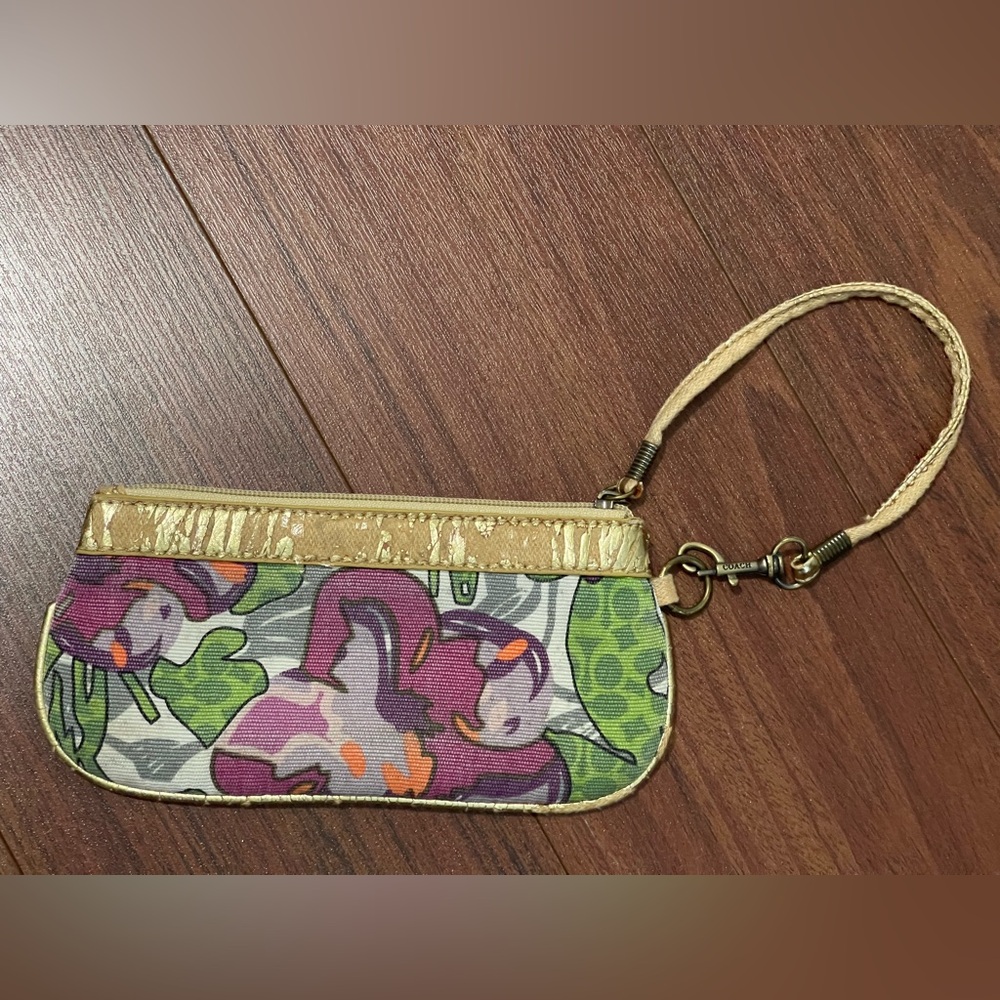Vintage colorful Coach clutch purse, wallet, wristlet